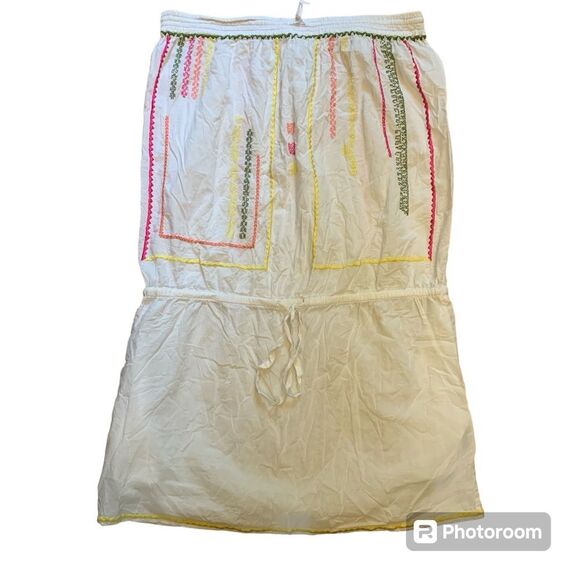 Day Birger et Mikkelsen white cotton strapless embroidered dress size 38 or 8 - Picture 1 of 6
